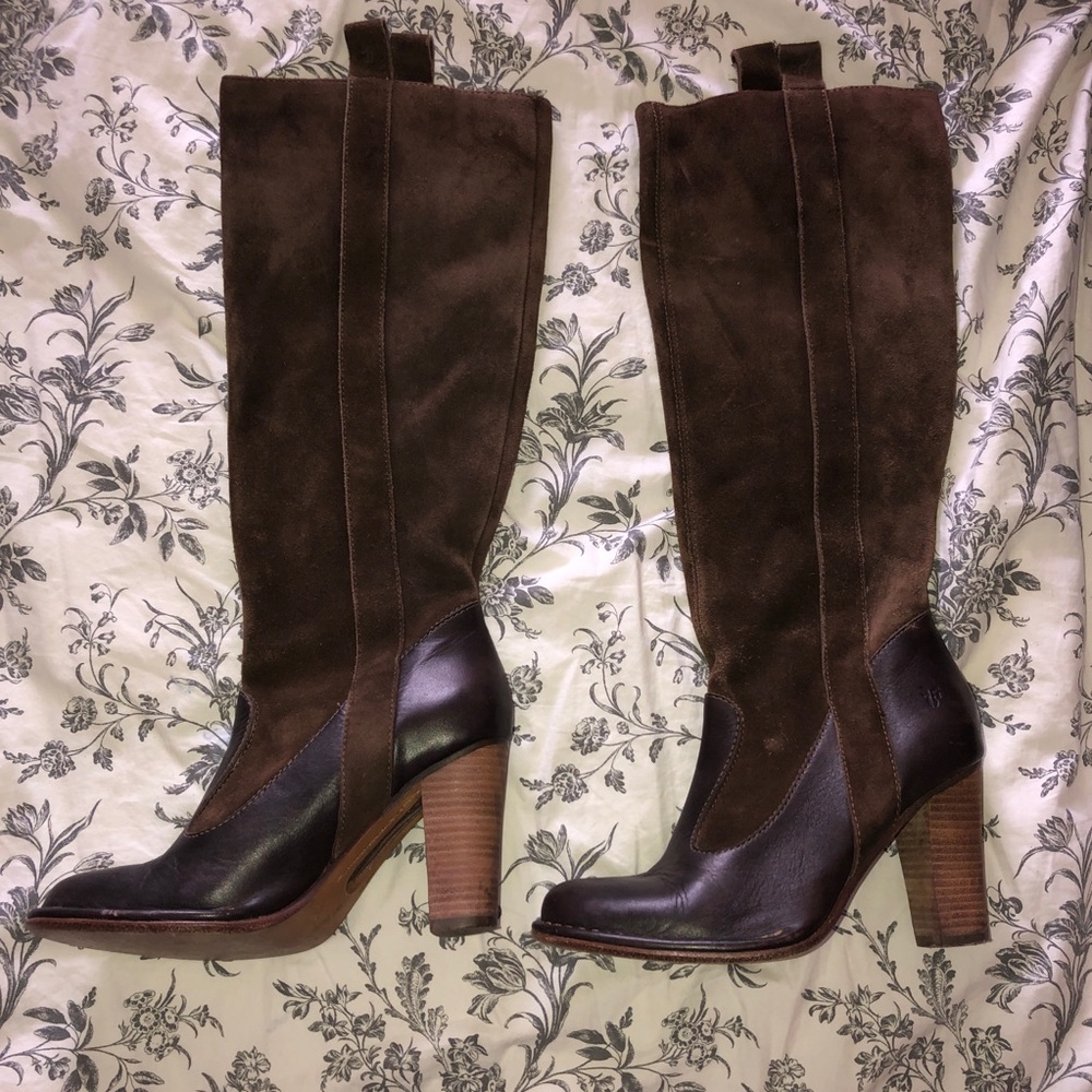 Frye leather and suede boots